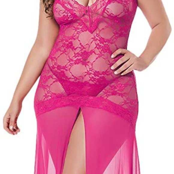 Sexy Plus Size Lingerie for Women Split Maxi Long - Picture 6 of 8
